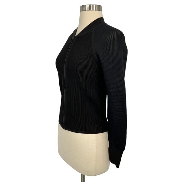 Lululemon Lightweight Ribbed Knit Jacket Black Size S Full Zip Long Sleeve - Picture 3 of 9